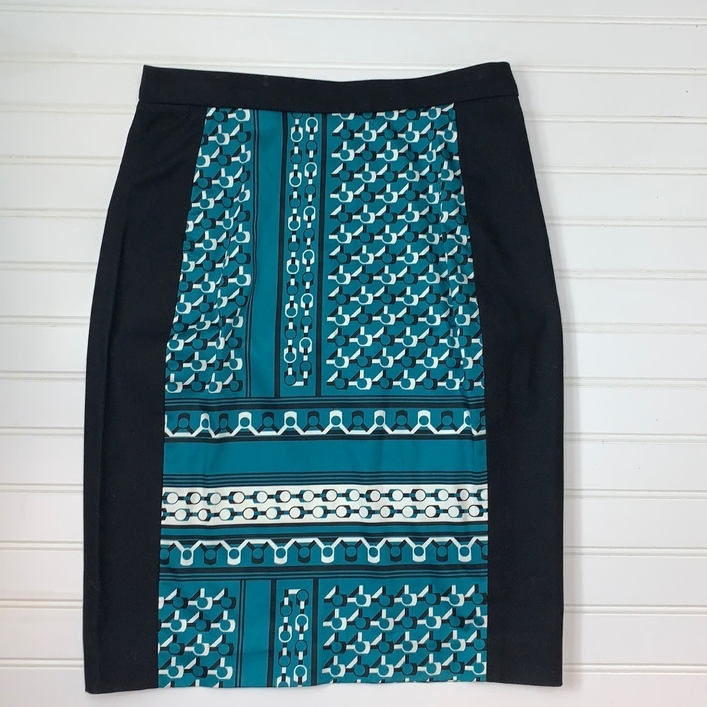 Derek Lam EUC Crosby pencil skirt green and black 10